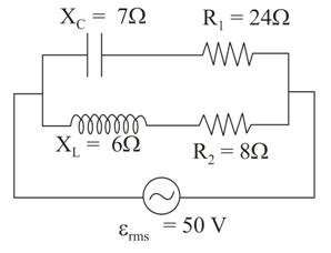 What amount of Ir m s is flowing through the a.c . source in the ...