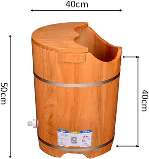 Buy JHDPH Wood Foot Bath Bucket Footbath,Oak Foot Bath Barrel,Smooth ...