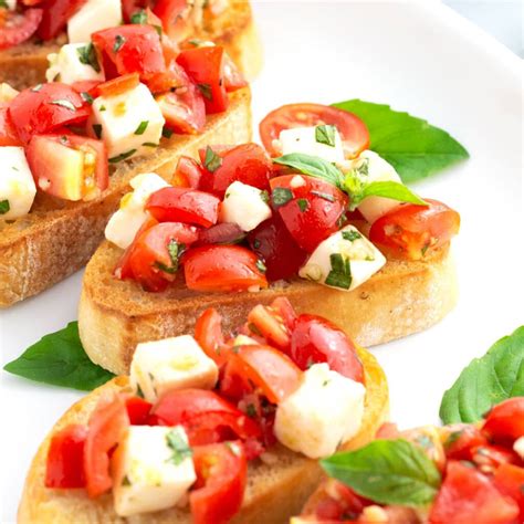 Easy Bruschetta with Mozzarella - Borrowed Bites