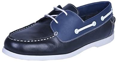 Buy Papa Men's Blue Leather Moccassins - 4 UK at Amazon.in