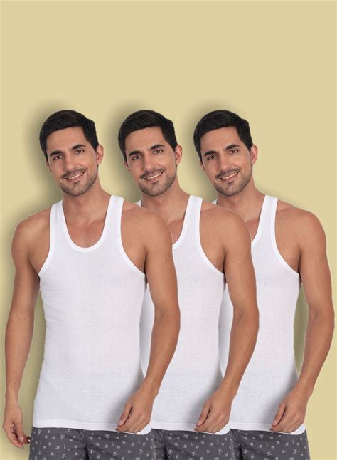 Buy Men Derby Vest White (Pack Of 3): TT Bazaar – T T Bazaar