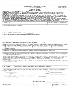 2023-2025 Form USCG CG-1340 Fill Online, Printable, Fillable, Blank ...
