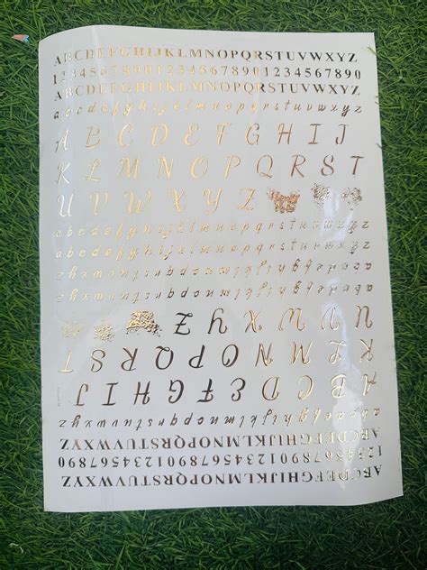 Abcd Embossed Sticker Sheet – Jinalresinstudio