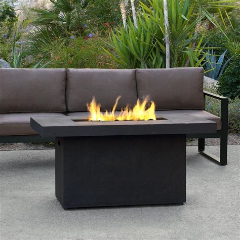 Real Flame Ventura Propane Gas Fire Pit Chat Table - Rectangle - Kodiak ...