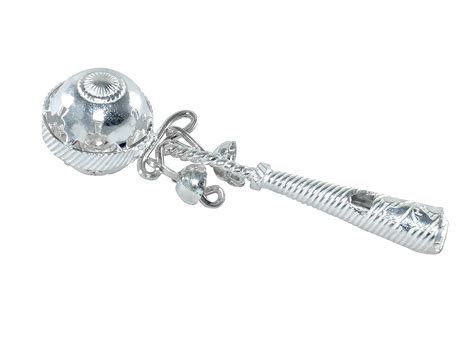 Buy KMJ Pure Silver jhunjhuna Rattle with Whistle for Baby, Gifts for ...