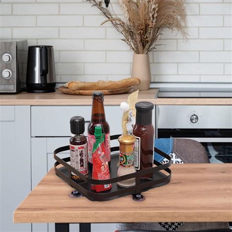 Plantex Rotating Spice Rack|Square Shelf For Cabinet Countertop|360 ...