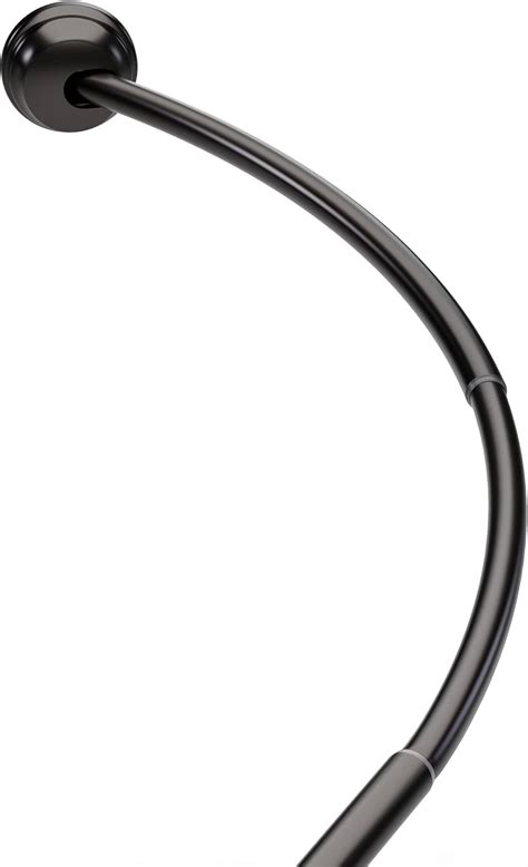Curved Tension Shower Curtain Rod, Rustproof, Bronze, 50 to 72 Inches ...