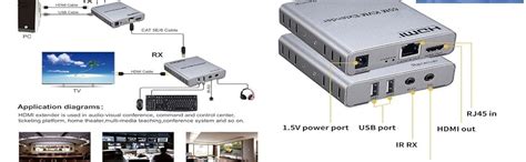 Tobo HDMI Extender 60m with KVM Audio Output IR Control Support USB ...