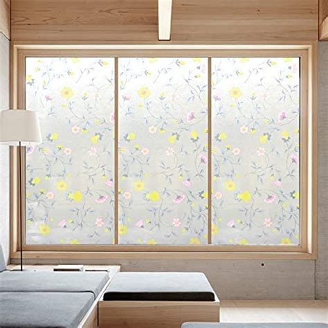 Buy DECOBELL (24X120 Inch) Sunflora DIY Self-Adhesive One Way Window ...