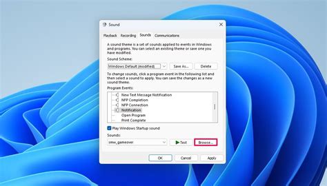 Notification Sound Settings Windows 1.0 的图像结果