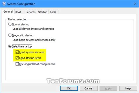 Image result for System Configuration Normal Startup