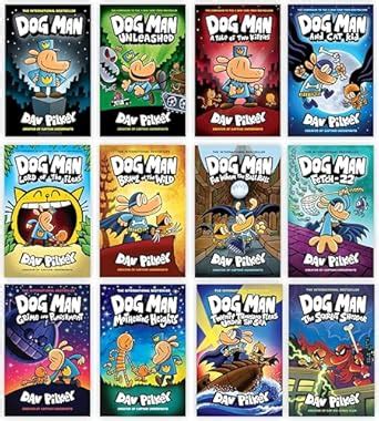 Dogman Series 1-12 Complete Books Set by Dav Pilkey Hardcover : Dav ...