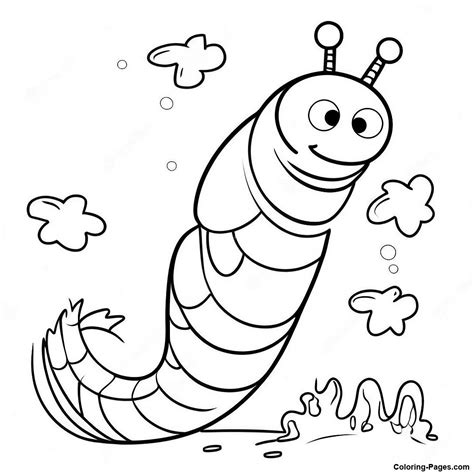 Worm Coloring Page | Coloring-Pages.com