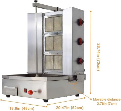 LIBAI Commercial Shawarma Grill with 3 Burners and 25lbs India | Ubuy