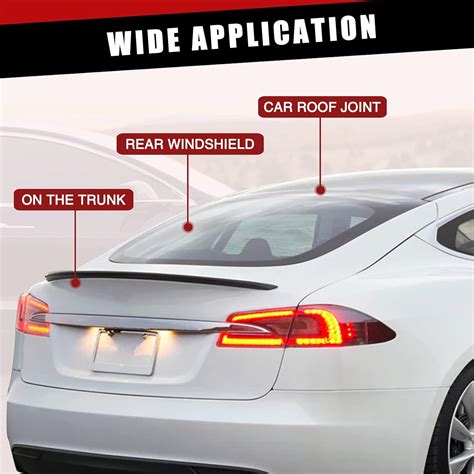 Tongze 4ft Universal Rear Spoiler for Cars: Gloss Black India | Ubuy