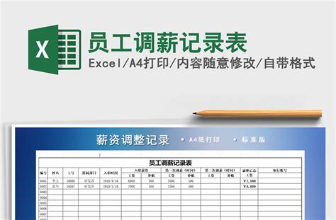 员工调薪审批表Excel模板_千库网(excelID：170869)