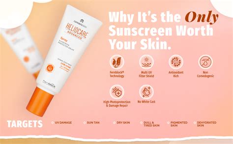 Heliocare Advanced SPF 50 Sunscreen Spray for Body | Fast-Absorbing ...