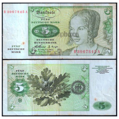 GERMAN FEDERAL REPUBLIC 5 MARK 1971 P-30 USED – Stampboxx