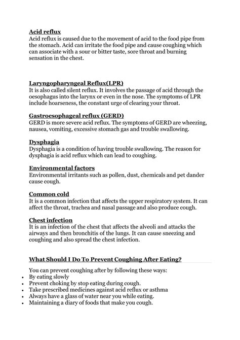 PPT - What Should I Do To Prevent Coughing After Eating? PowerPoint Presentation - ID:11894325