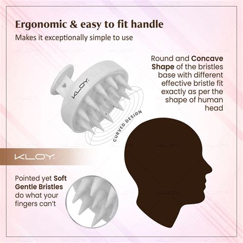 KLOY Round Hair Scalp Massager Shampoo Brush, Super Soft Bristles, Ant ...