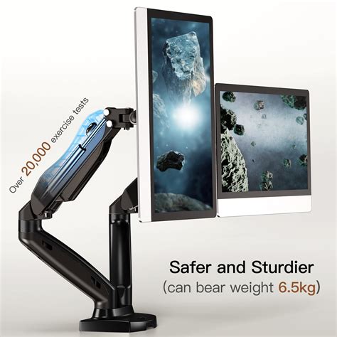 Buy HUANUO Dual Monitor Stand - Adjustable Spring Monitor Desk Mount ...