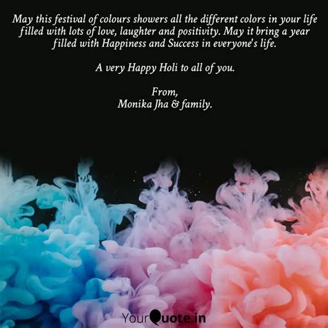 May this festival of colo... | Quotes & Writings by Monika Jha | YourQuote