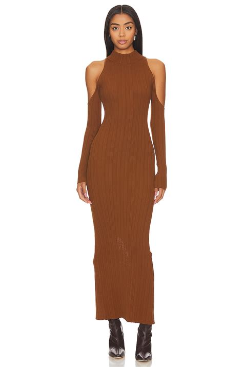 House of Harlow 1960 x REVOLVE Auren Cold Shoulder Dress in Chocolate ...