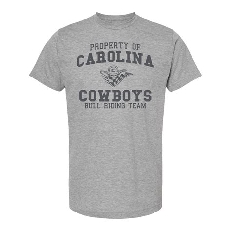 Carolina Cowboys Collegiate T-Shirt - Grey | PBR Shop