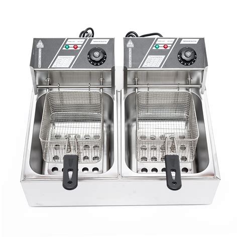 Buy Tiziri Electric Deep Fryer 5000W Commercial, 12L Dual Tank Deep ...