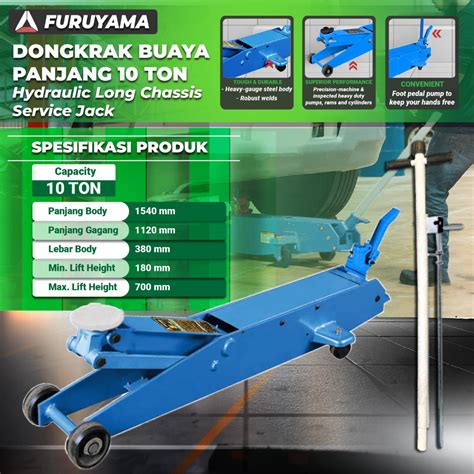 Jual Dongkrak Panjang 10 ton / Hydraulic Floor Jack 10 tons | Shopee ...