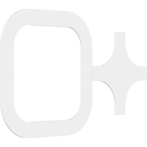 Ekena Millwork 43-7/8-in x 23-3/8-in Smooth Paintable/Stainable White ...