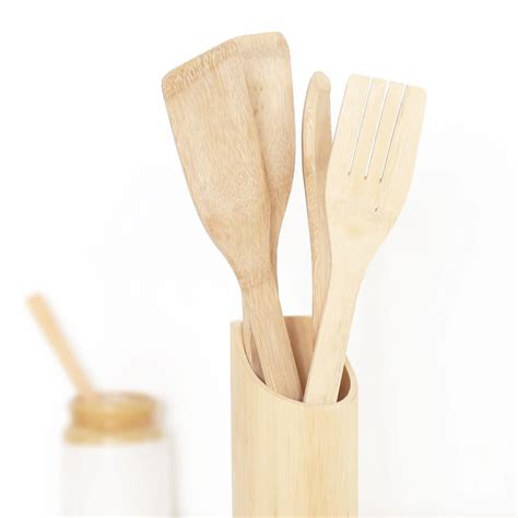 Bare Bamboo 4 Spoons Set with Stand – DaisyLife