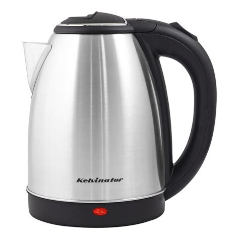 Kelvinator Fabulo 1.8L Electric Kettle, Steel & Black, KEKS00118