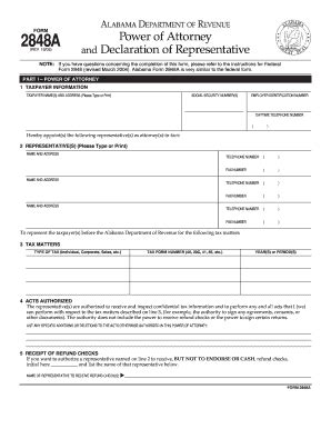 AL ADoR 2848A 2005 - Fill out Tax Template Online