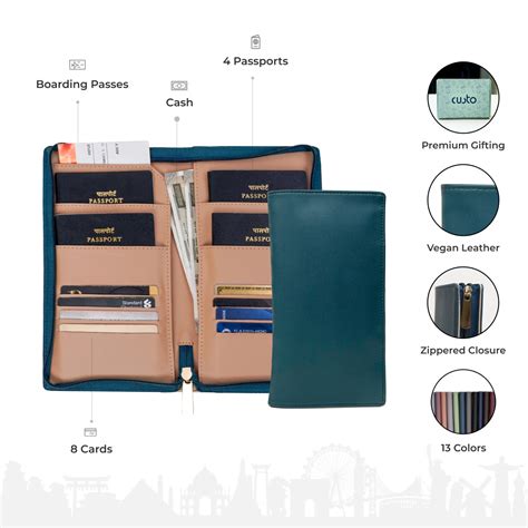 Family Passport Holder with Zipper