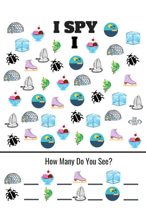 Free Printable I Spy Worksheets