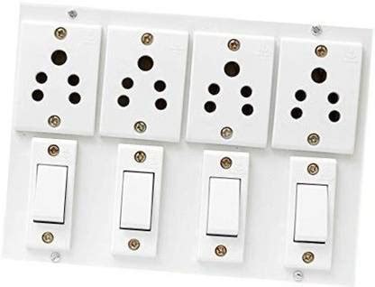 Hiken Wooden Extension Board Multi Outlet Electrical Switch Board with ...