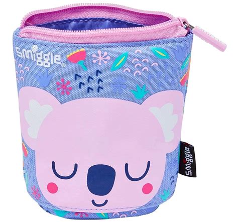 Smiggle Animalia Collection Pencil Pouch Stand Lilac 4Y+