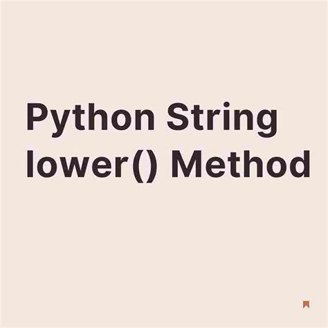 Image result for String Lower Python