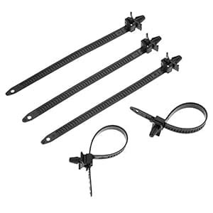 60Pcs Mount Wire Tie Clip Releasable Nylon Tie Wrap Cable Fastening ...