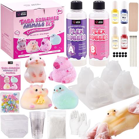 Amazon.com: LET'S RESIN Flex Rubber for Taba Squishy Kit, All-in-one ...