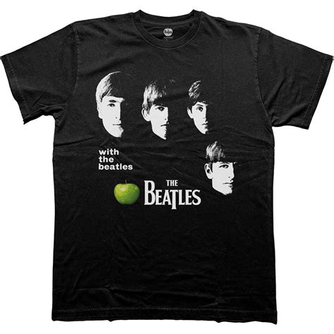 The Beatles 'With The Beatles Apple' (Black) T-Shirt Ã‚Â¦ Eyesore Merch