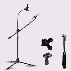 Techtest Heavy Duty Adjustable Dual Mic Stand Condenser Microphone ...