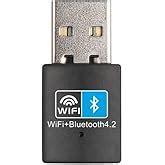 AUSEK USB 5 Ghz WiFi and Bluetooth Adapter - 600 Mbps Wireless Wi-fi ...