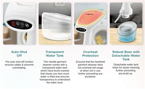 Wipro GST203 1380 Watt Handheld Garment Steamer, 2 Mode Steam Rate ...