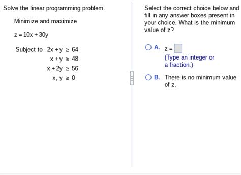 Minimize Calculator Linear Programming 的图像结果