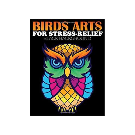 Buy Birds Arts For Stress Relief Black Background: An Creative Birds ...