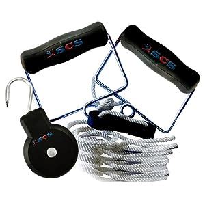 SCS Black PVC Pulley and Rope Set Hand Shoulder Exercise Equipment For ...