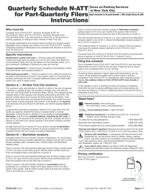 Fillable Online Quarterly Schedule N-ATT Taxes onYork City Services Fax ...