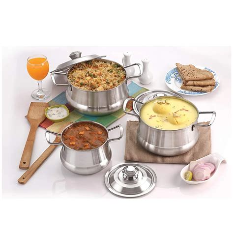 Cookwell Steel Serving Bowl With Lid (1000Ml, 2000Ml, 2500Ml) – swag ...